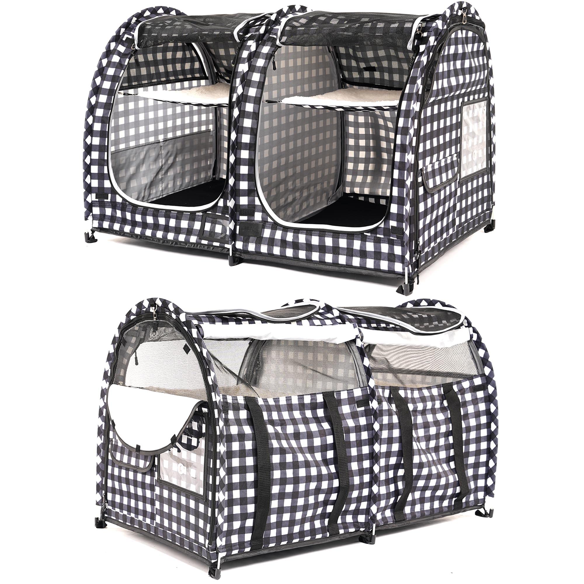 Mispace porayhut cage-chat porte zippée arrière avec ventilation.
