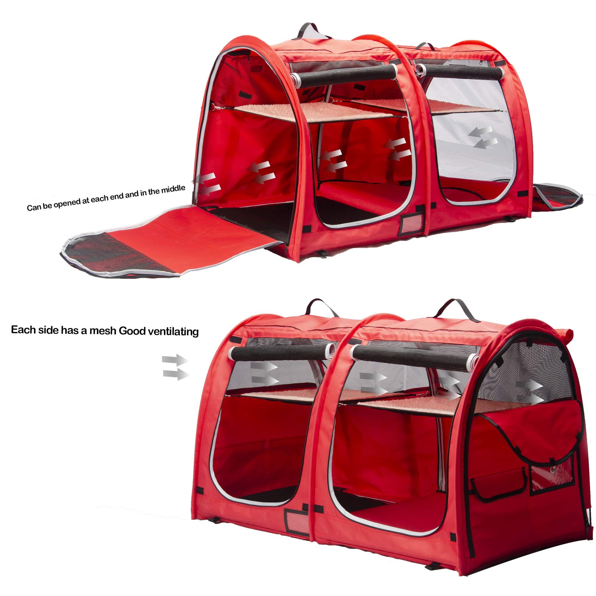 Porayhut Mispace cage chat séparation intérieure pour espace adaptable sans stress