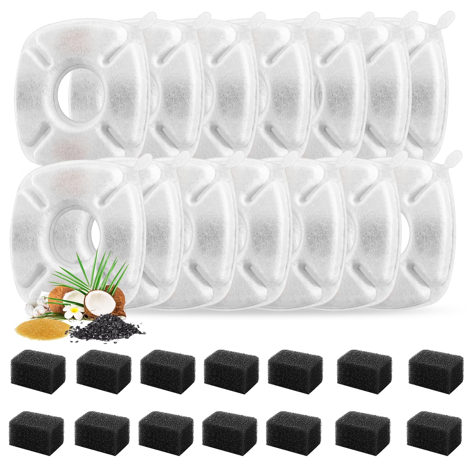 Filtre Porens pour fontaine chat – ensemble de 28 pièces pour une filtration durable