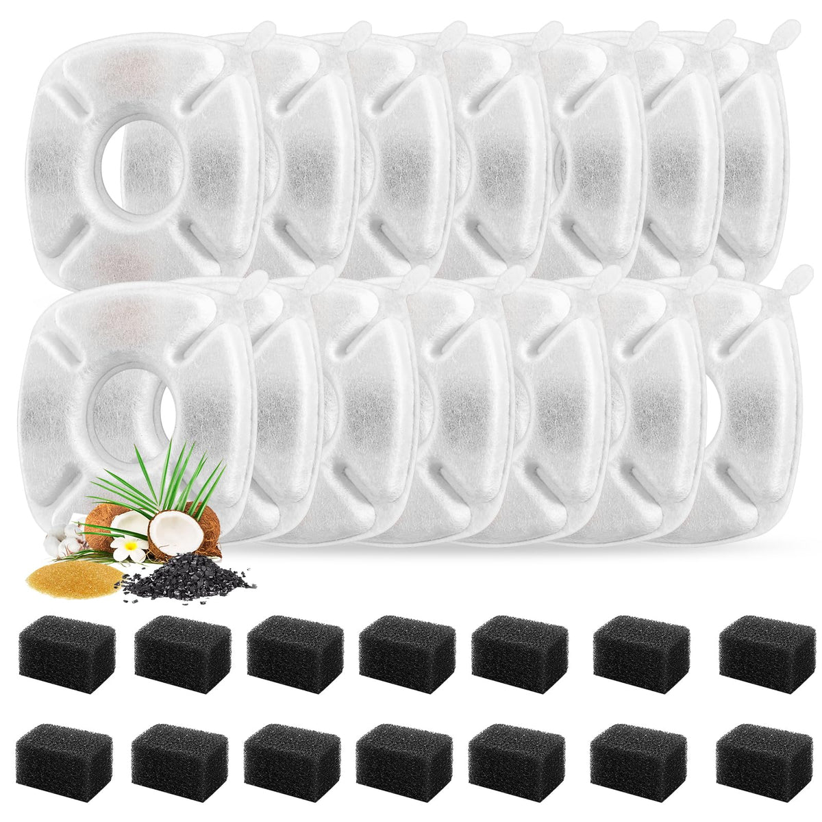Filtre Porens pour fontaine chat – ensemble de 28 pièces pour une filtration durable