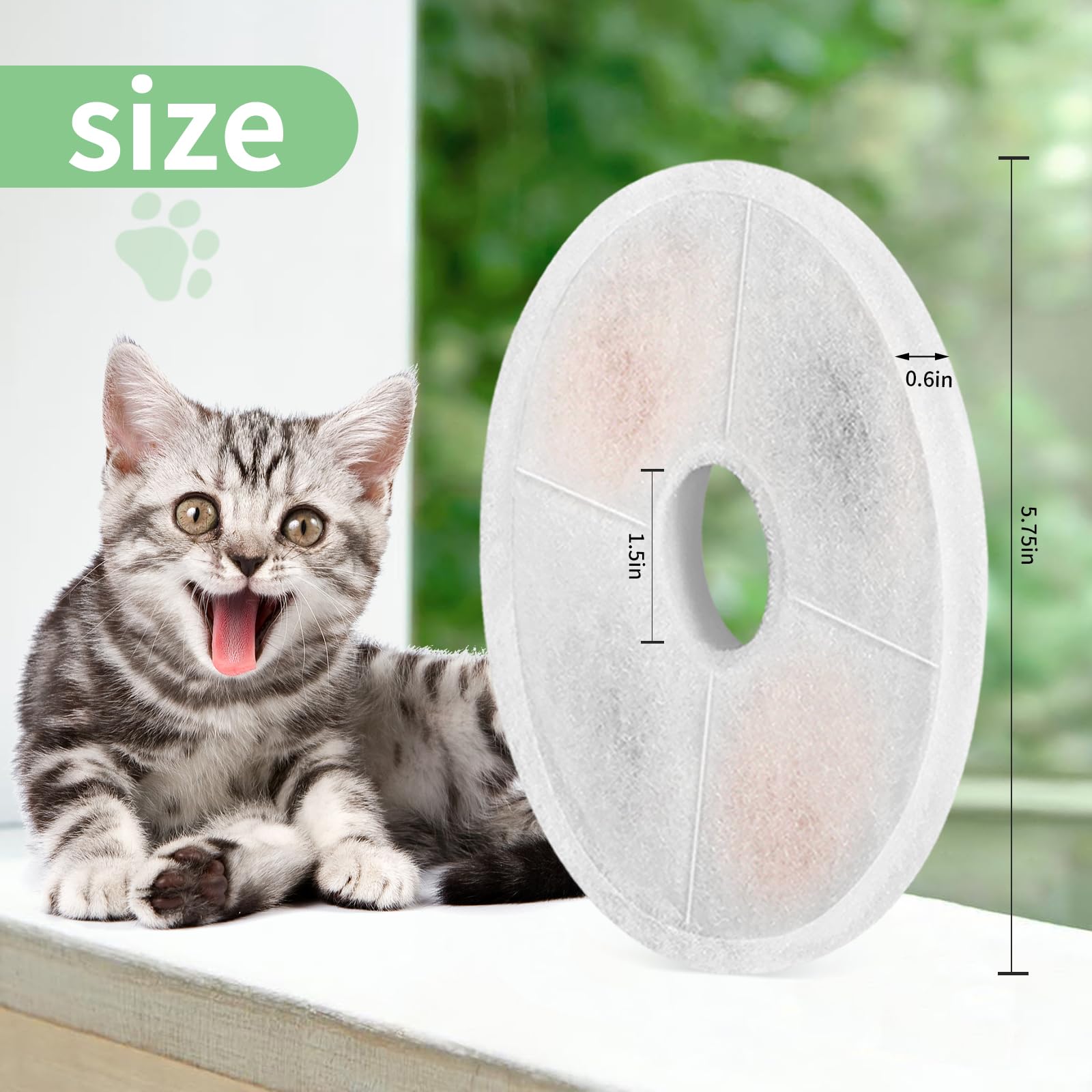 Porens filtre fontaine chat 3L, charbon actif et résine pour eau plus agréable.