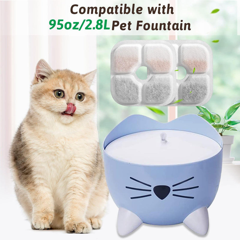 Porens pack de 12 filtres pour fontaine chat 2,5L
