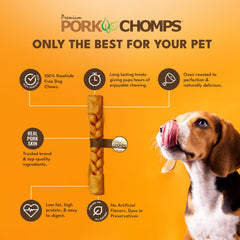 Pork Chomps digestibilité élevée: 99,9% digestible selon étude citée.