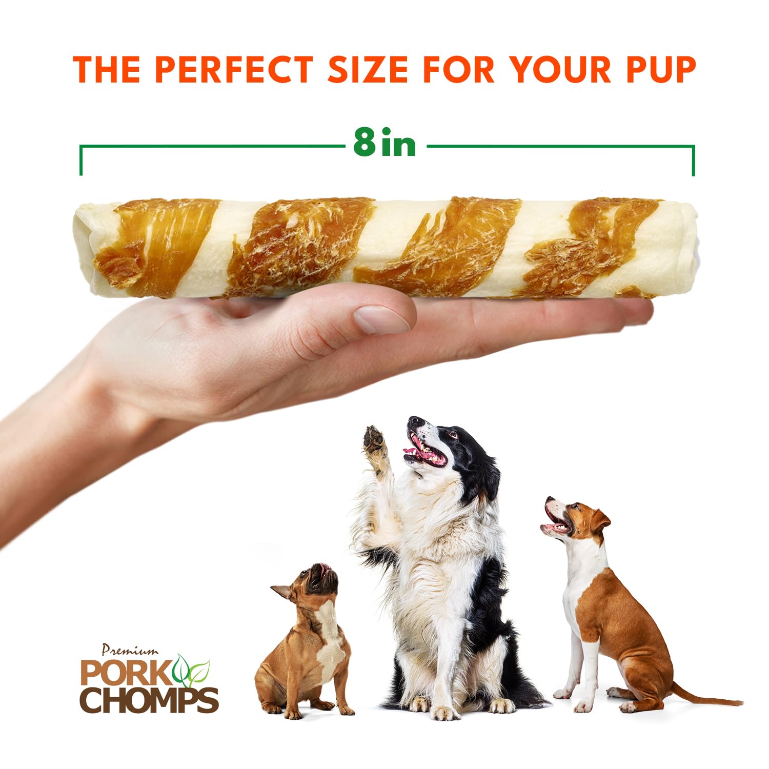 Taille idéale pour chiens moyens et grands, facon de tenir la friandise