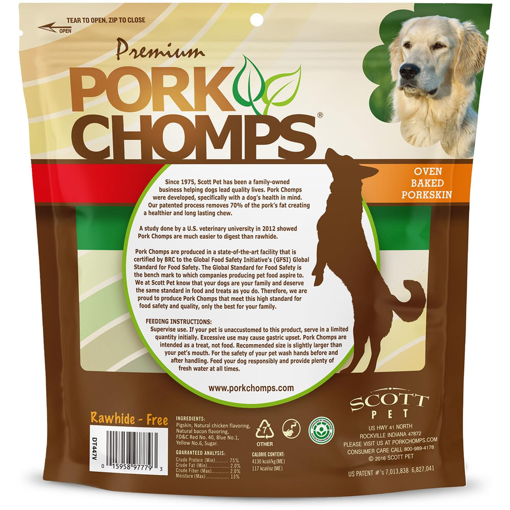 Pork Chomps emballage pratique pour récompenses quotidiennes.