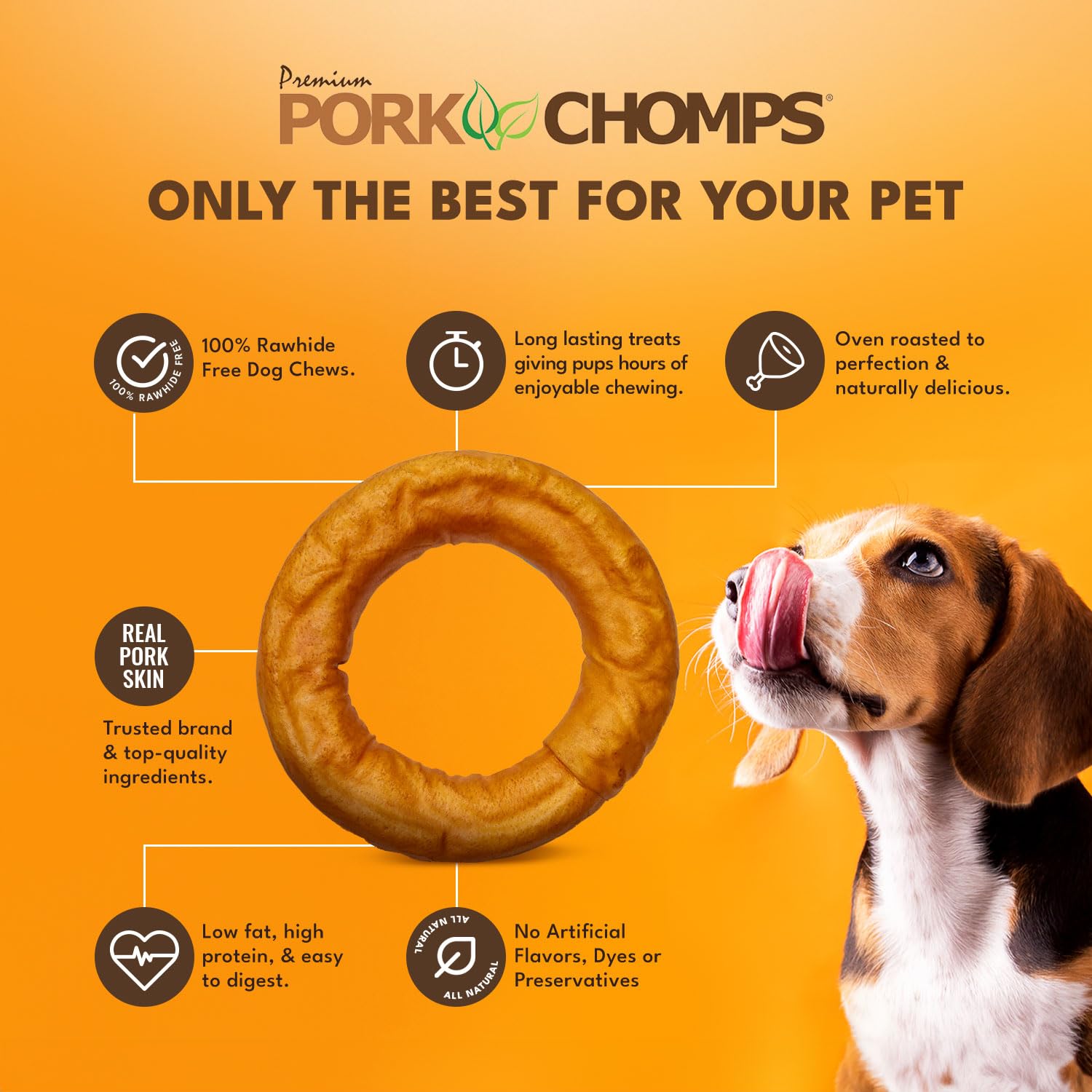 Pork Chomps emballage refermable, frais entre les bouchées.