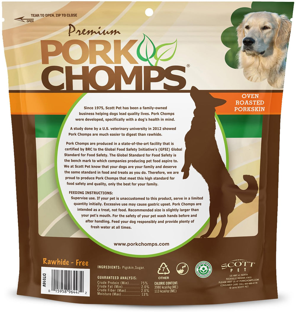 Pork Chomps: emballage refermable, idéal pour récompenses quotidiennes et voyages.