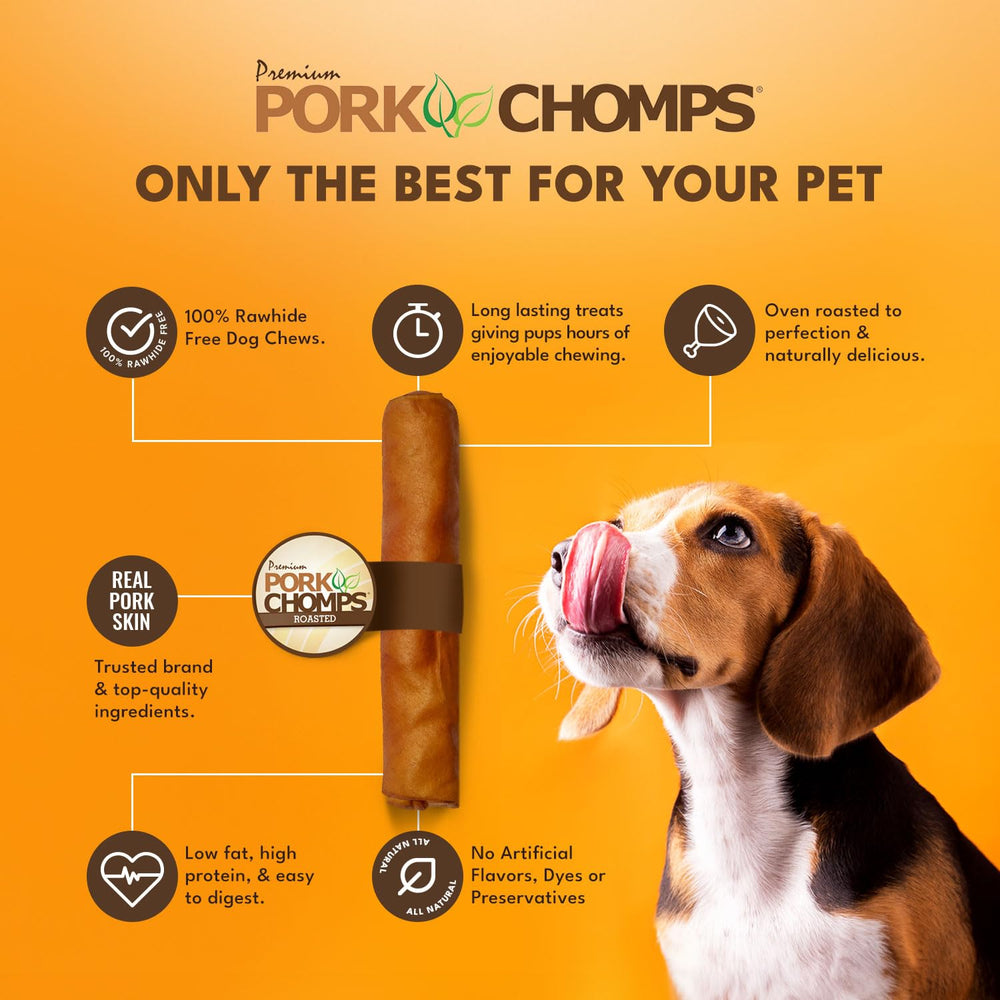 Pork Chomps, emballage du rouleau peau de porc rôti pour conservation.