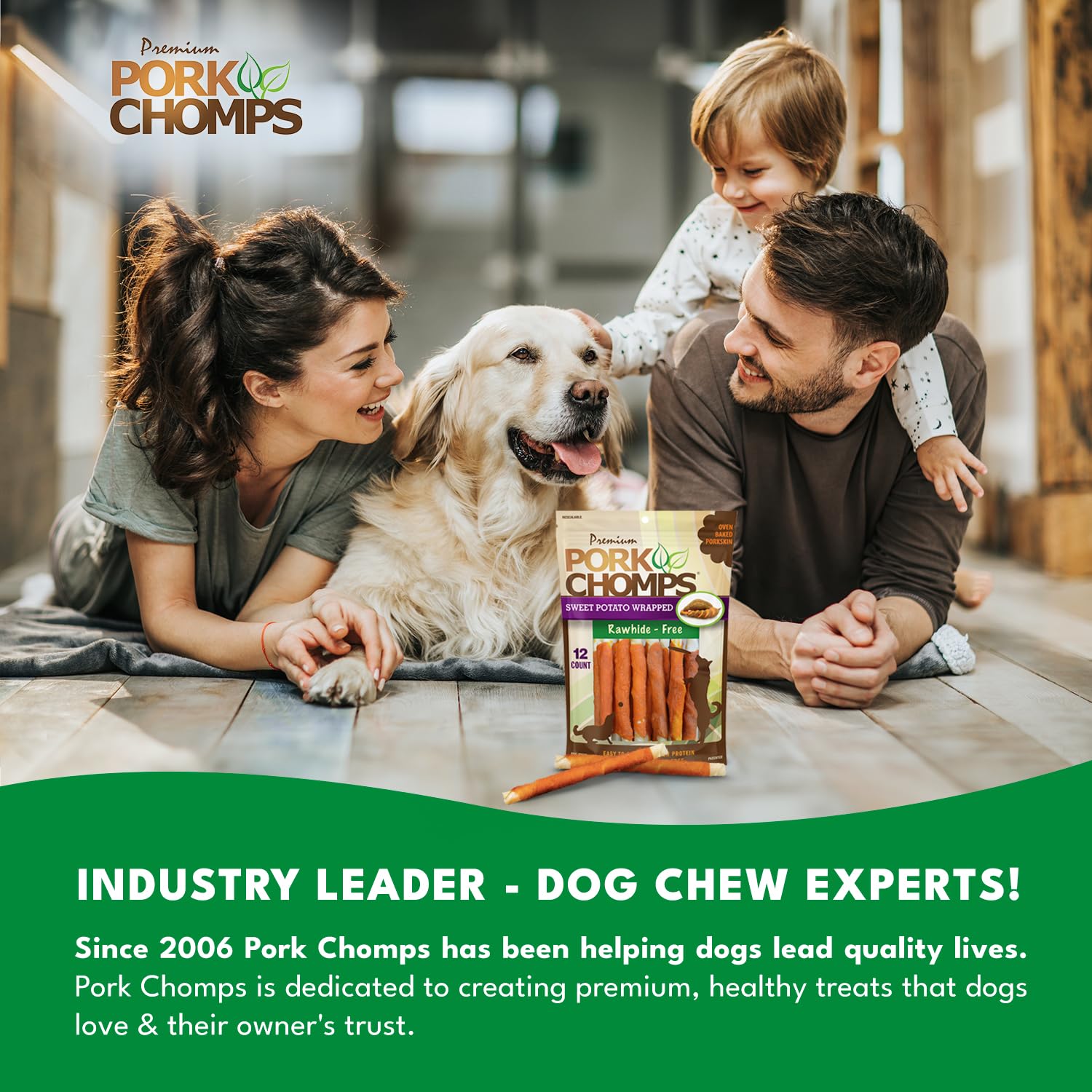 Pork Chomps : riche en protéines et collagène, supports potentiels pour les muscles.