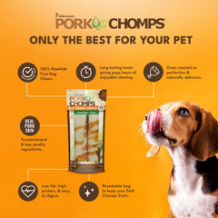 Ingrédients peau de porc Pork Chomps, saveur naturelle et qualité