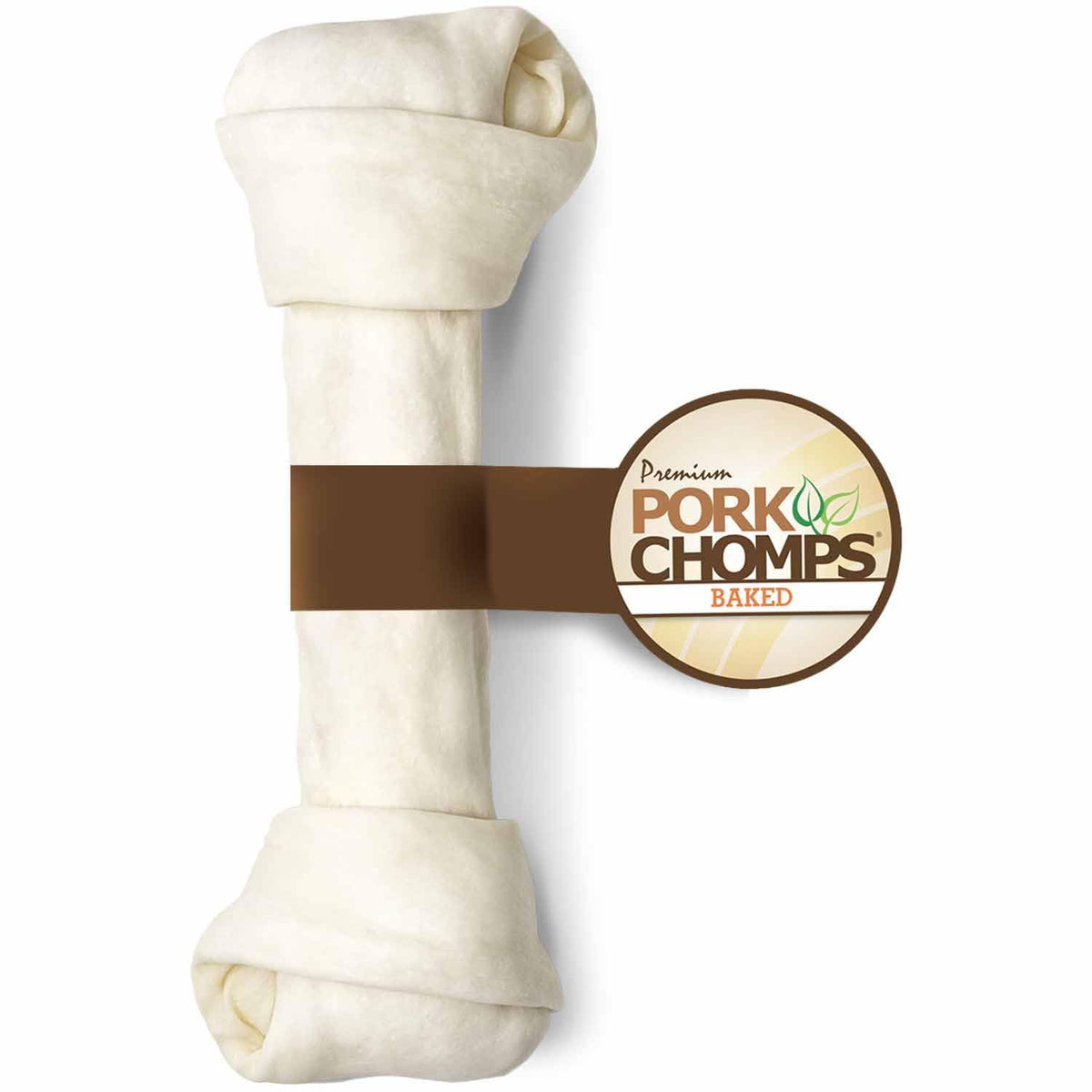 Pork Chomps - noeud 8 pouces, friandise longue durée pour chiens.