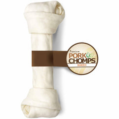 Pork Chomps - noeud 8 pouces, friandise longue durée pour chiens.