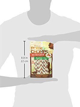 Pork Chomps paquets de 30 torsades miniatures: pratique pour récompenses et entraînement.