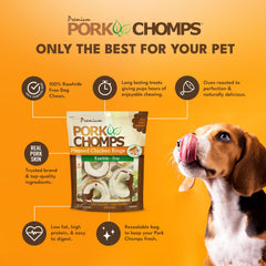 Pork Chomps: protéine élevée, soutien à l’énergie lors des jeux.
