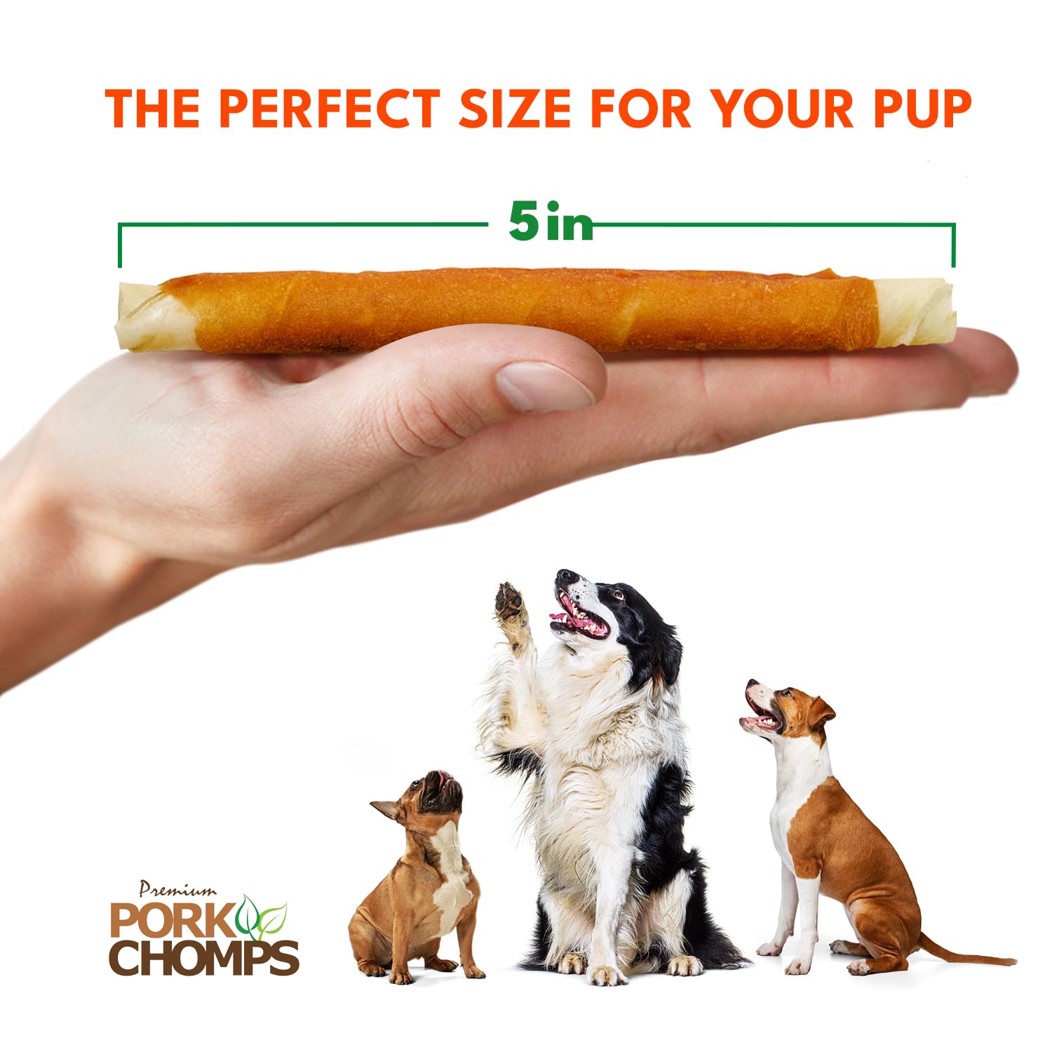 Pork Chomps : emballage refermable facilitant le stockage et la fraîcheur.