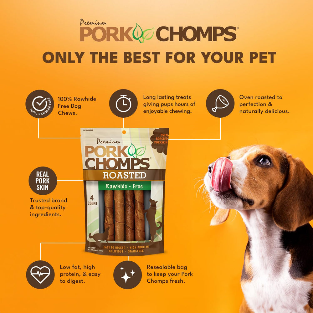 Pork Chomps torsades 15 cm avec texture ferme pour mastication prolongée