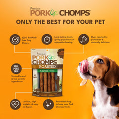 Pork Chomps torsades 15 cm avec texture ferme pour mastication prolongée