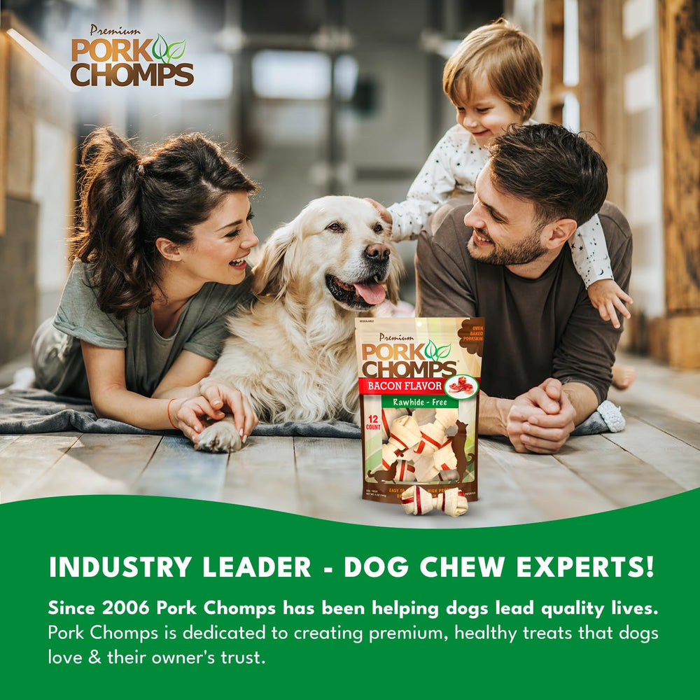Pork Chomps usage tout-taille, parfait pour chiens petits et grands.