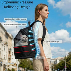 Porte-chien sac a dos tente pliante interieure pour espace supplémentaire