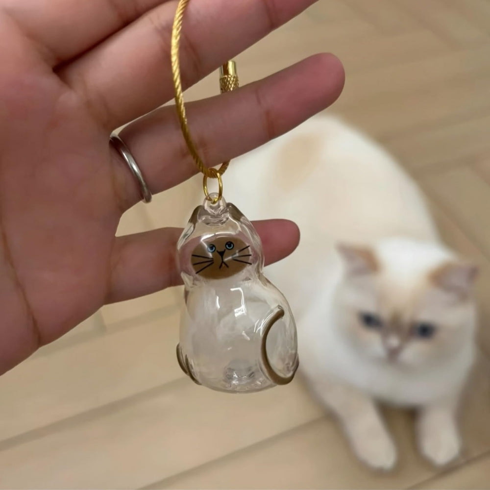 Porte-clés Poil Animal Transparent, cadeau attentif pour propriétaires d'animaux.
