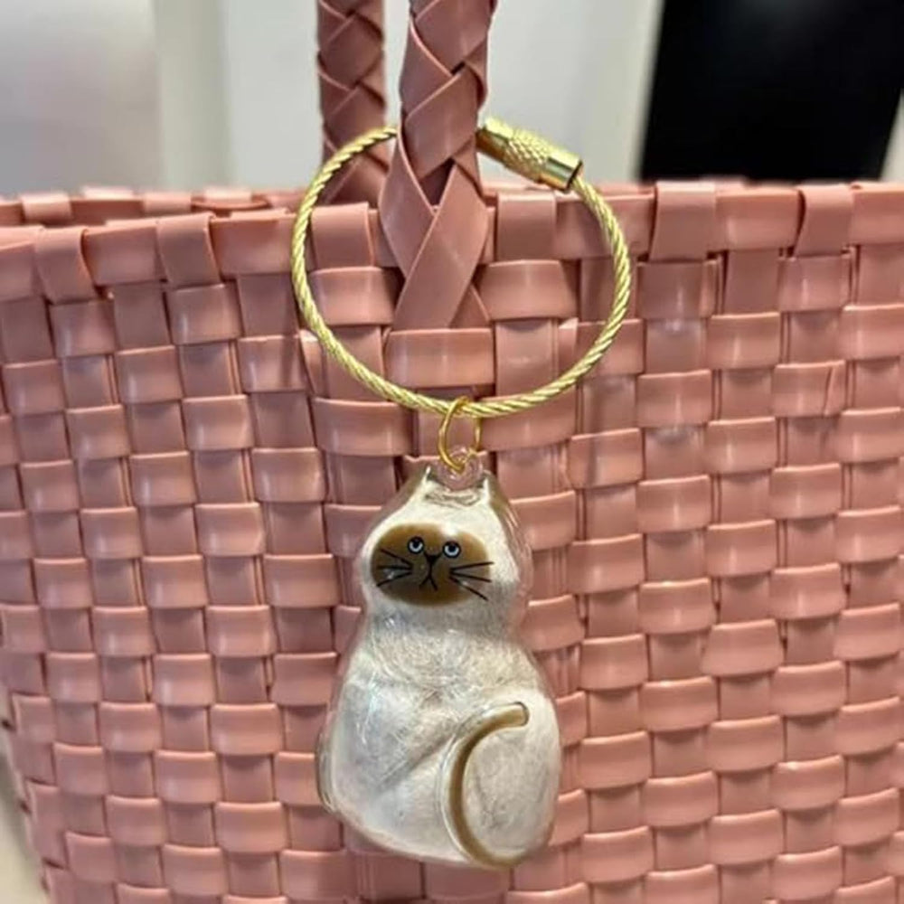 Porte-clés Poil Animal Transparent, construction durable et étanche pour mémoire.