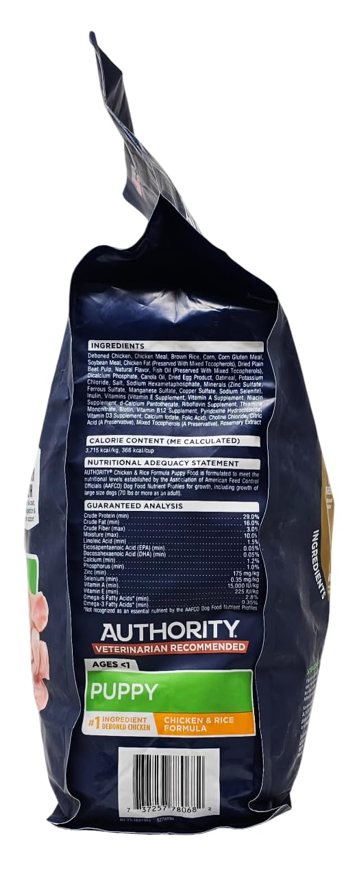 Authority portions quotidiennes imprimées sur le sac facilitent l’alimentation.