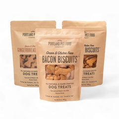 Friandise bacon Portland Pet Food Company, récompense idéale pour l'entraînement.