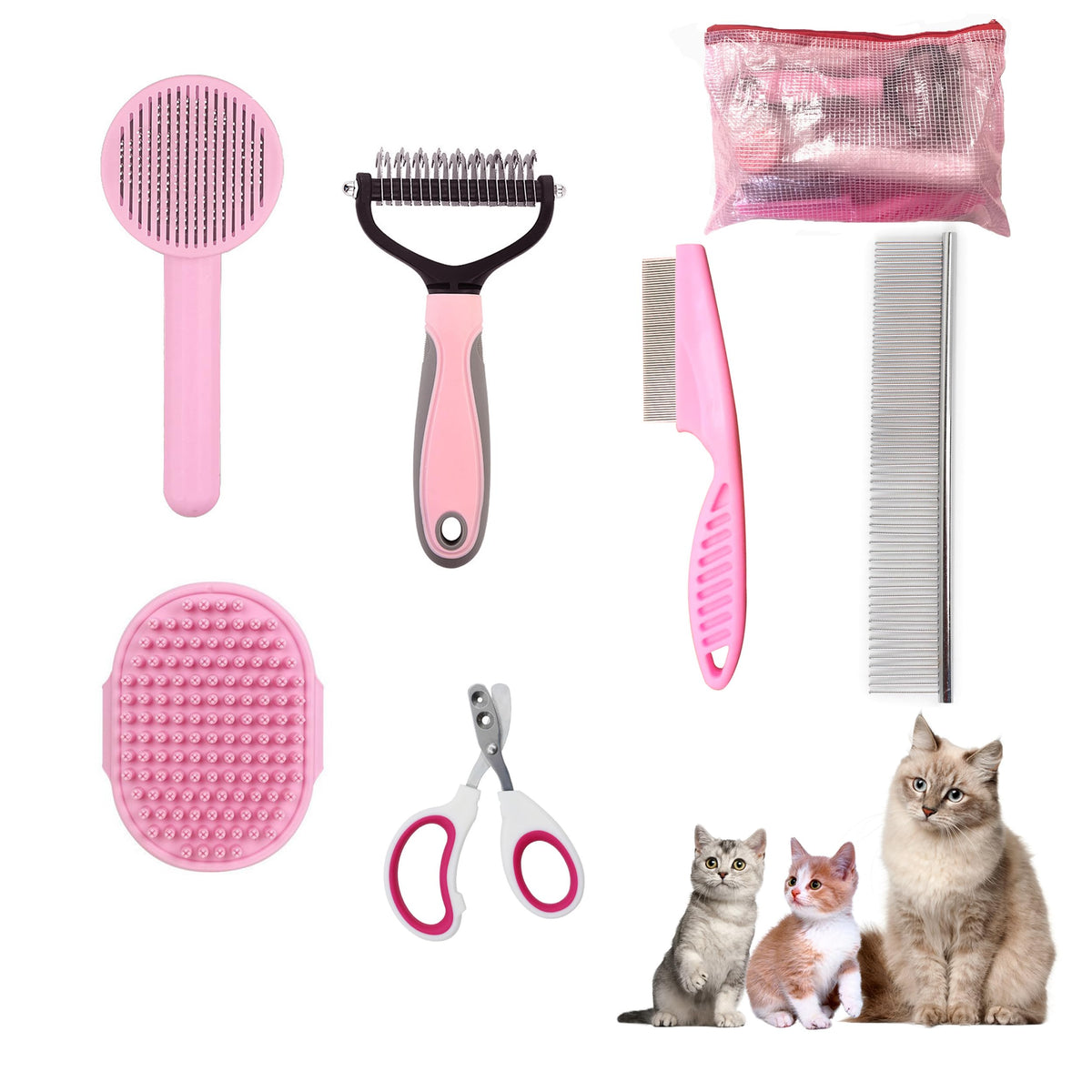 POSAPET Brosse à aiguilles chat – élimine les nœuds et facilite le brossage