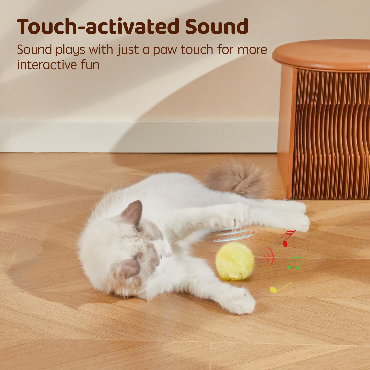 Potaroma balle-jouet-chat-chant-oiseau-3 favorise l'exercice quotidien et l'engagement.