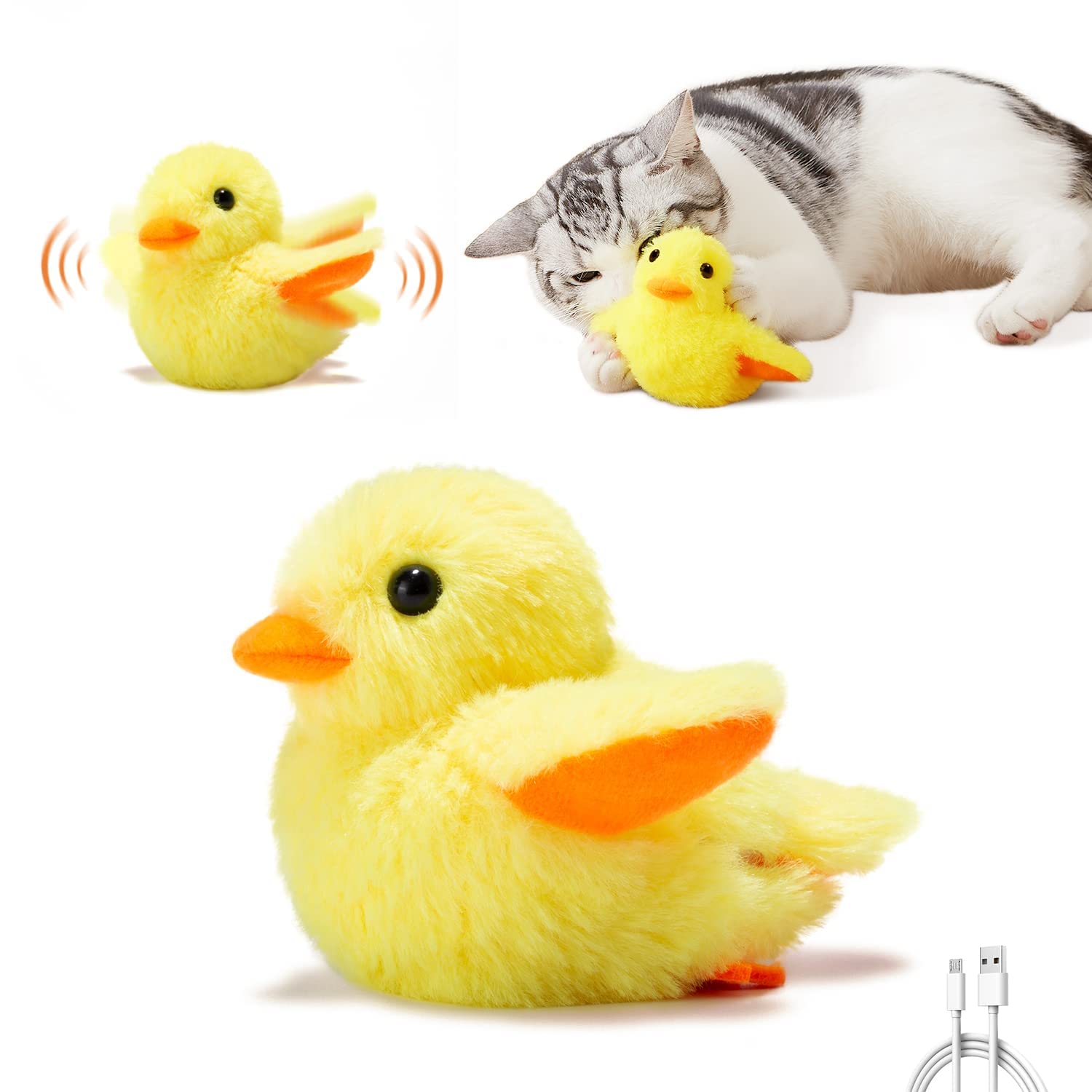 Potaroma Canard battant interactif stimule l'activité des chats.
