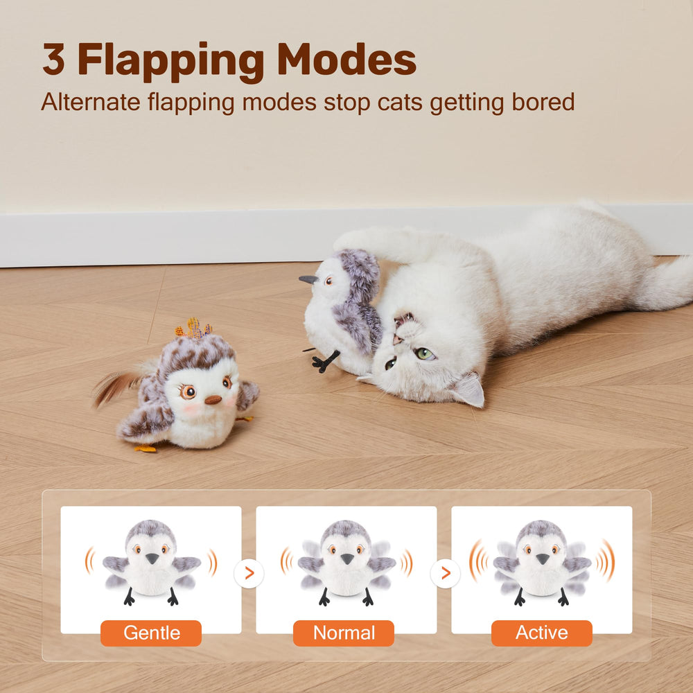 Potaroma jouet limicole réaliste, ailes qui claquent pour captiver le chat.