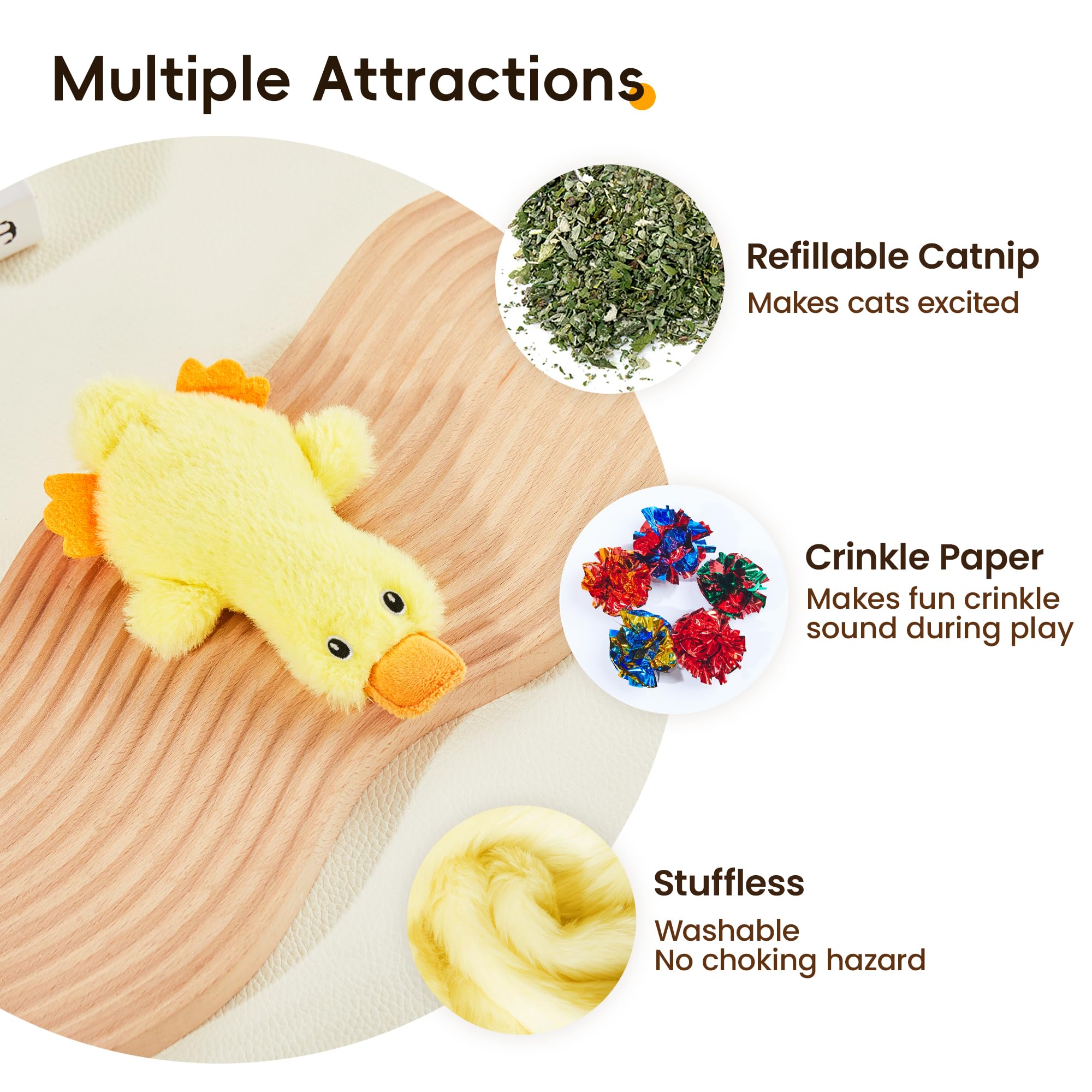 Potaroma ornithorynque en peluche avec son croquant pour éveil sensoriel.