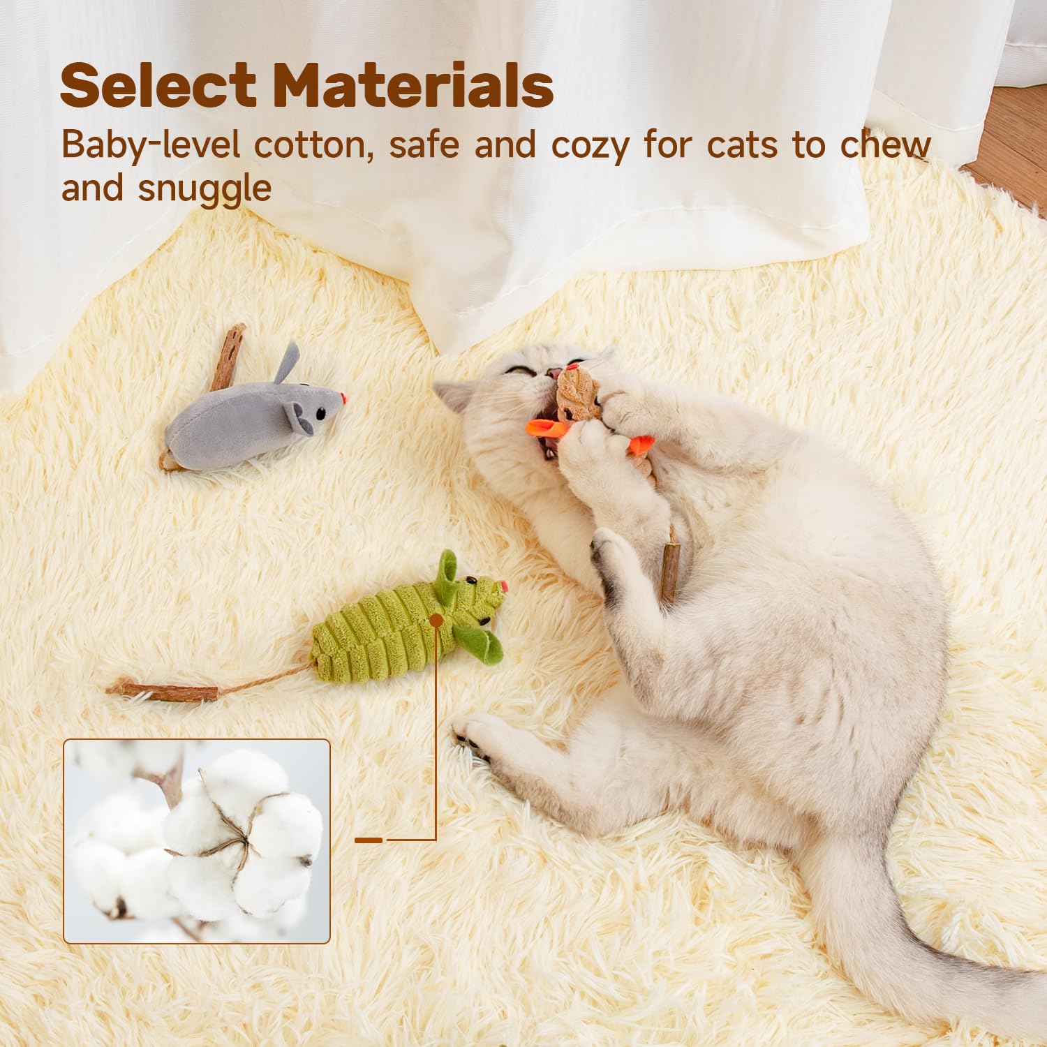 Potaroma ensemble de 3 jouets pour chat, cadeau parfait pour les félins.