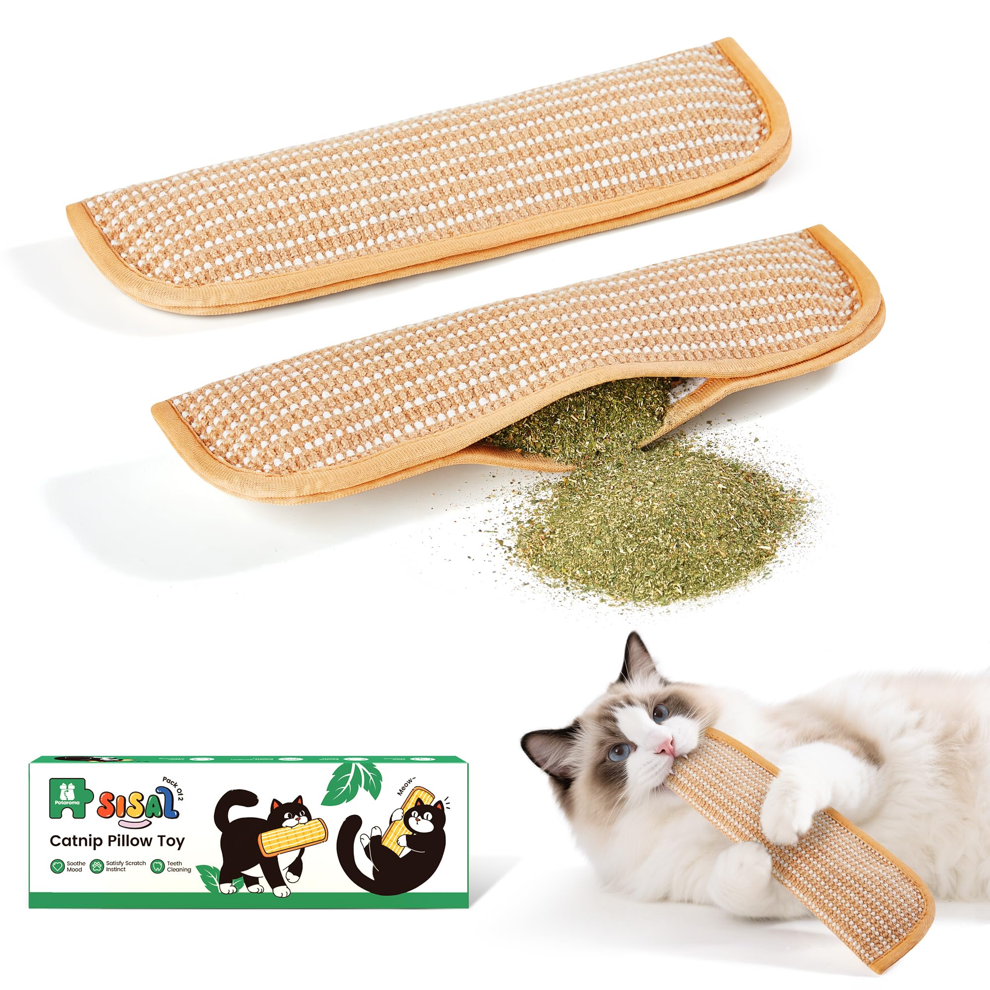 Potaroma herbe à chat intérieure: arôme durable stimule l'activité et l'excitation du chat