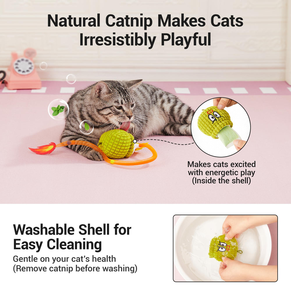Potaroma herbe-a-chat-remplacable : sachet d’herbe à chat attirant le chat
