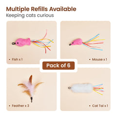 Potaroma Hide and Seek avec tassel souris, stimulation mentale et activité.