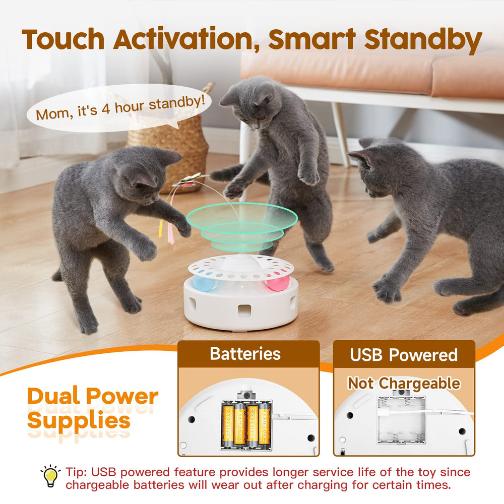 Potaroma jouet chat 3en1 utilisation intérieur – activité domestique.