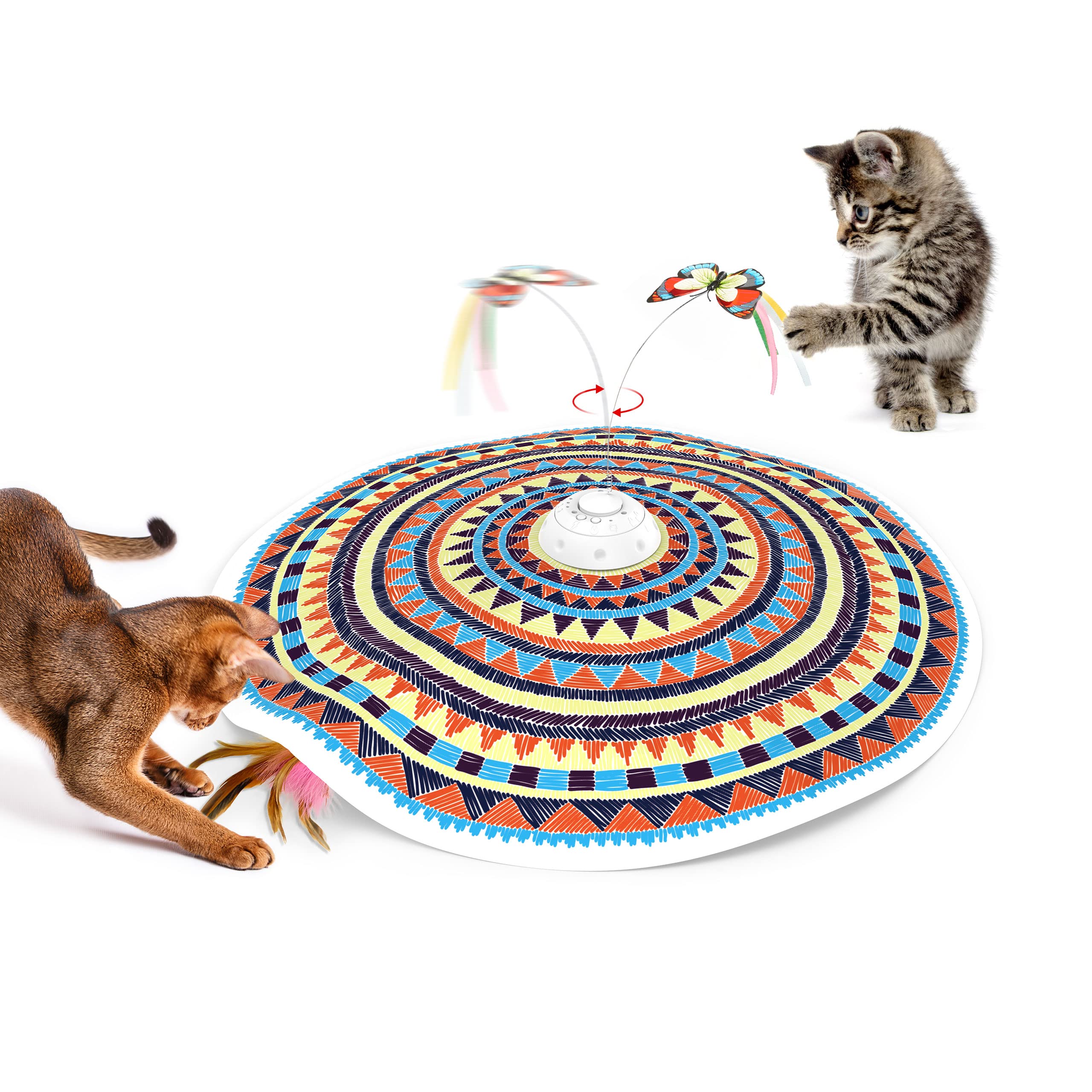Potaroma: papillon volant pour chat, stimule la chasse et l’activité physique.
