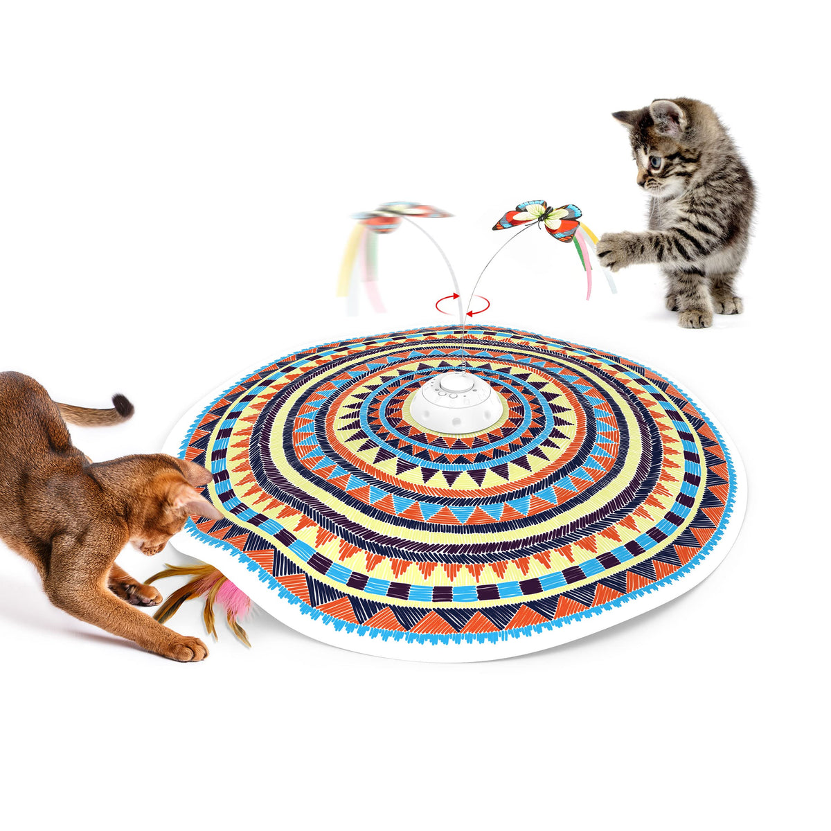 Potaroma: papillon volant pour chat, stimule la chasse et l’activité physique.