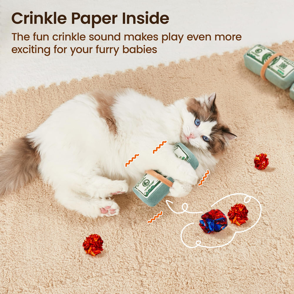 Potaroma Jouet Chat Sons Crinkle Interactif – bruits amusants favorisent l exercice
