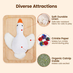 Potaroma: jouet chat oiseau avec son crinkle pour stimulation interactive