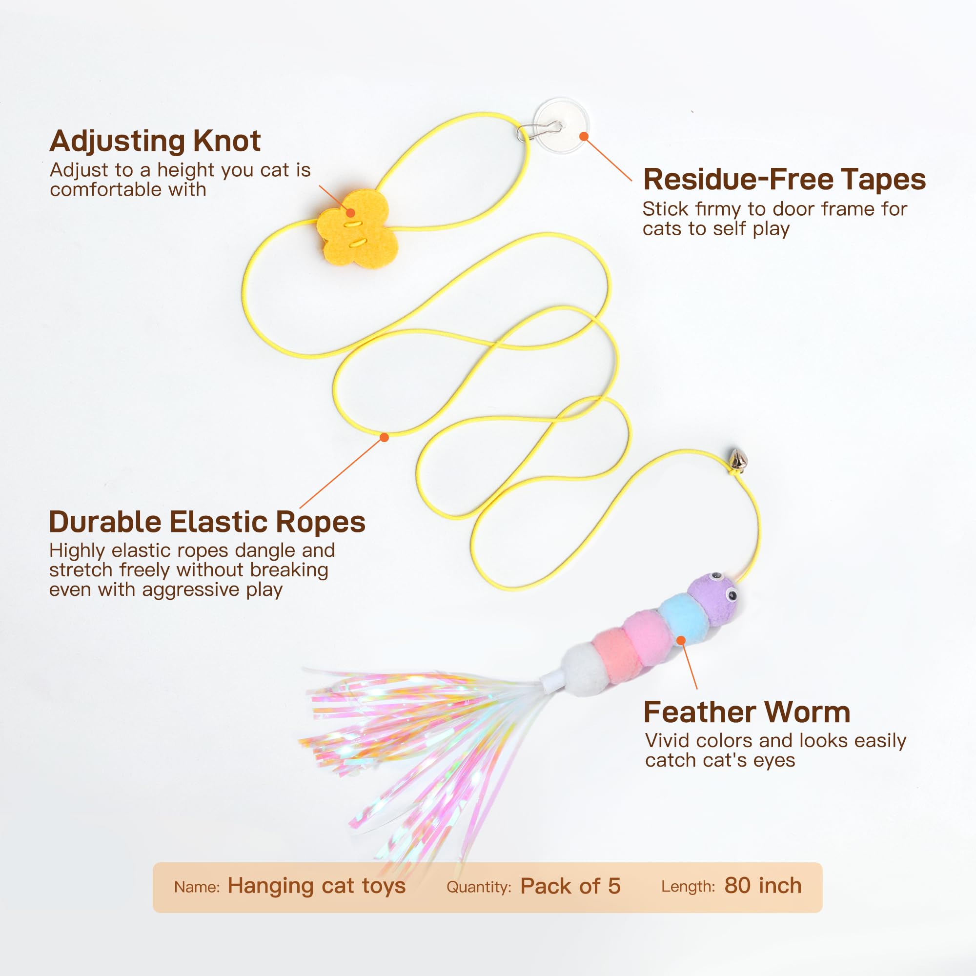 Potaroma pack 5 jouets pour chats offre plus de temps de jeu.