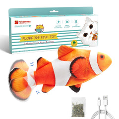 Potaroma poisson qui bouge, jouet interactif stimulant l'exercice du chat