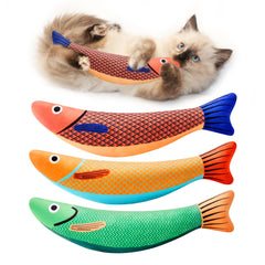 Potaroma poisson-saury-jouet-chat-doux, toucher moelleux pour des câlins.