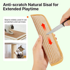 Potaroma tissage sisal sans pelage: texture résistante idéale pour mâchoires et jeu