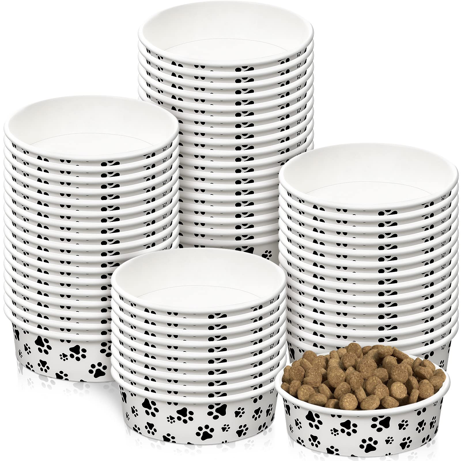 Bol Potchen jetable pour chien avec motifs mignons, pratique lors des repas en déplacement.