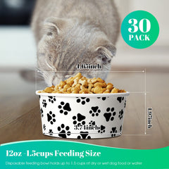 Potchen bols jetables avec motif animaux, idéal pour chiens et chats en voyage