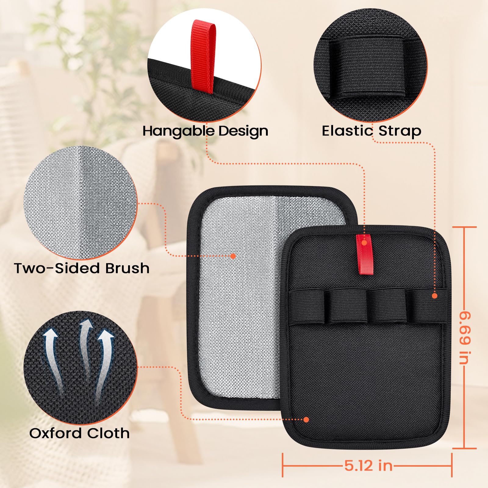 Gant électrostatique Poutilor attire les poils et poussière sans effort.