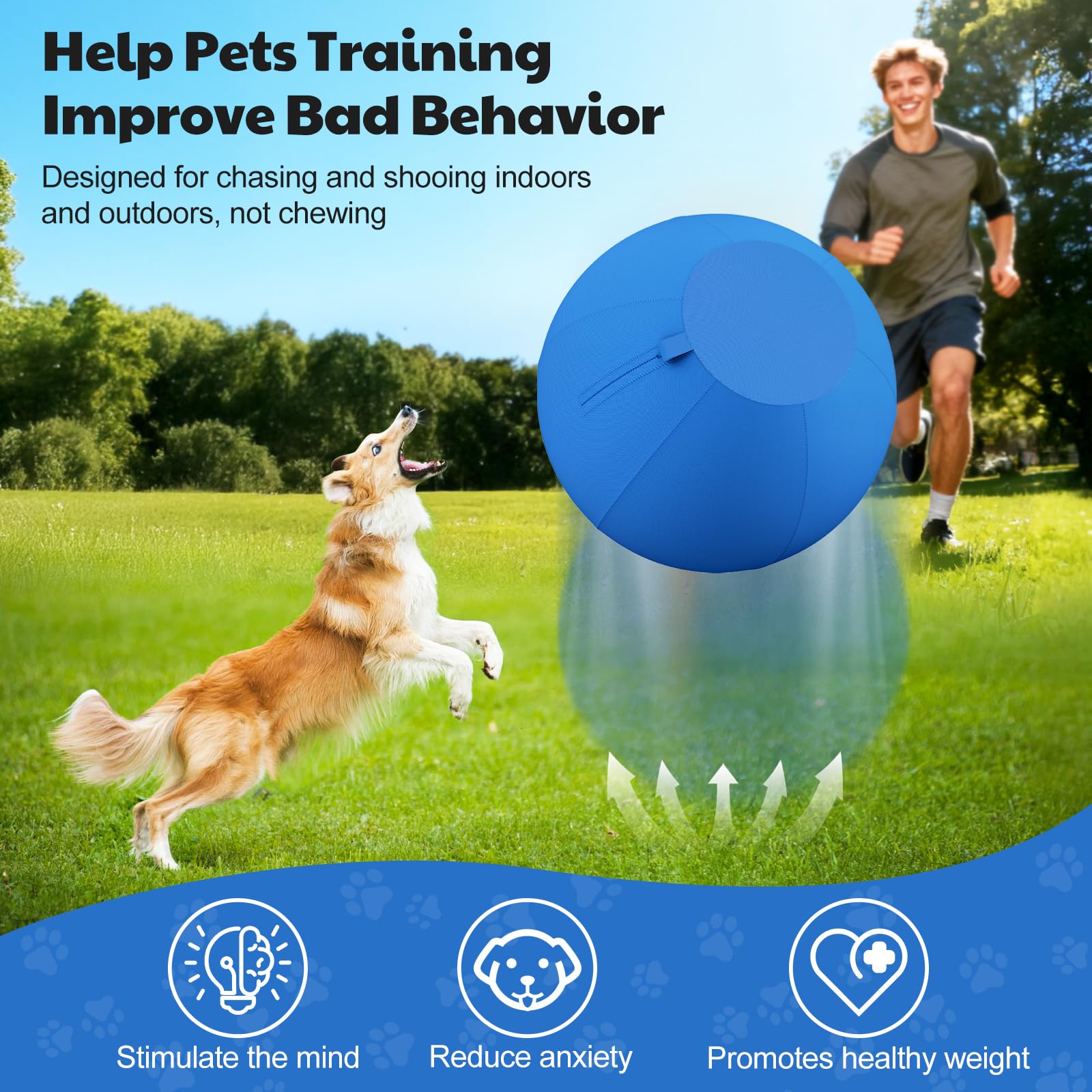 Povee Happypaw balle anti-mastication: résistance élevée pour chiens gourmands.