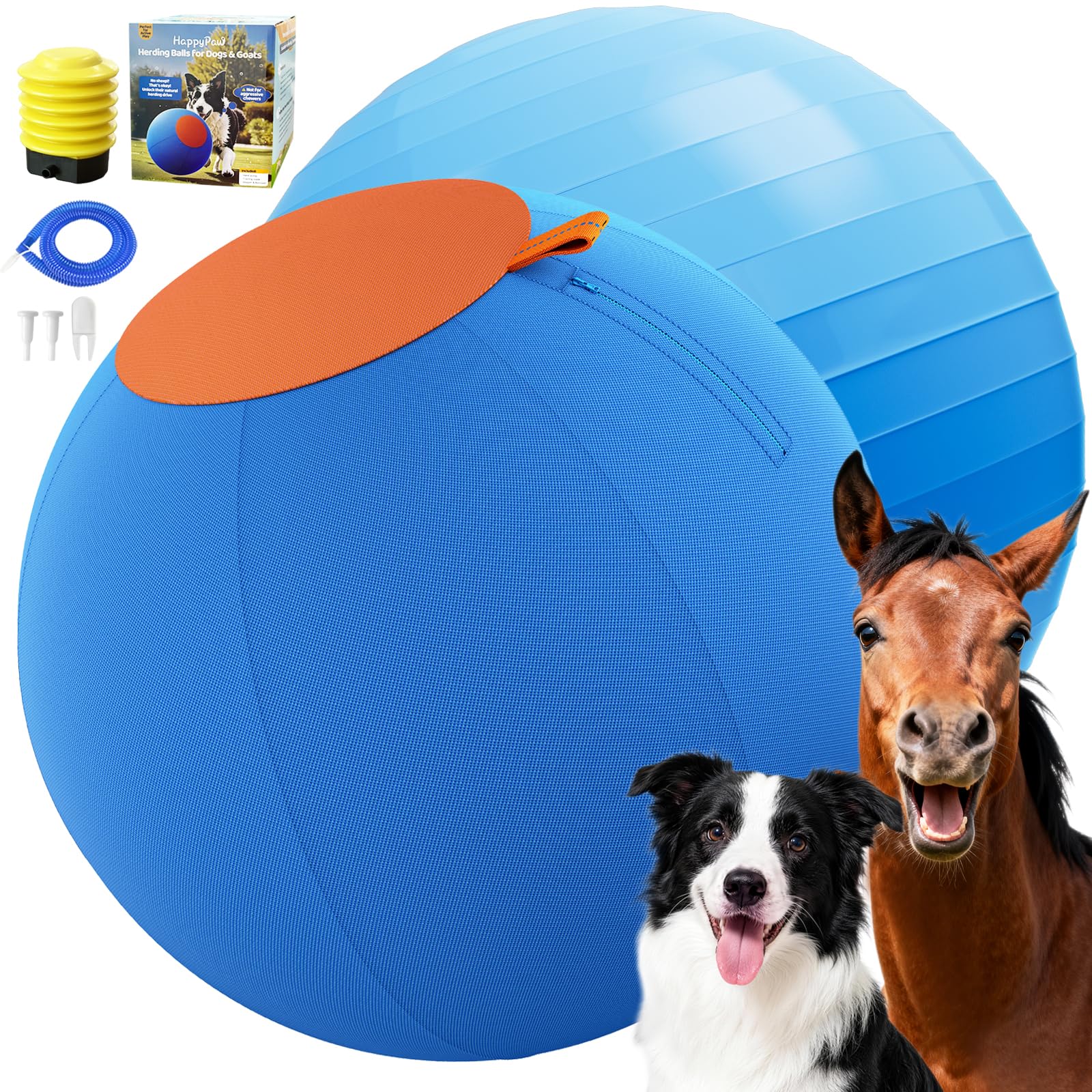 povee Happypaw balle entrainement 18 pouces – visibilité accrue pour chiens actifs